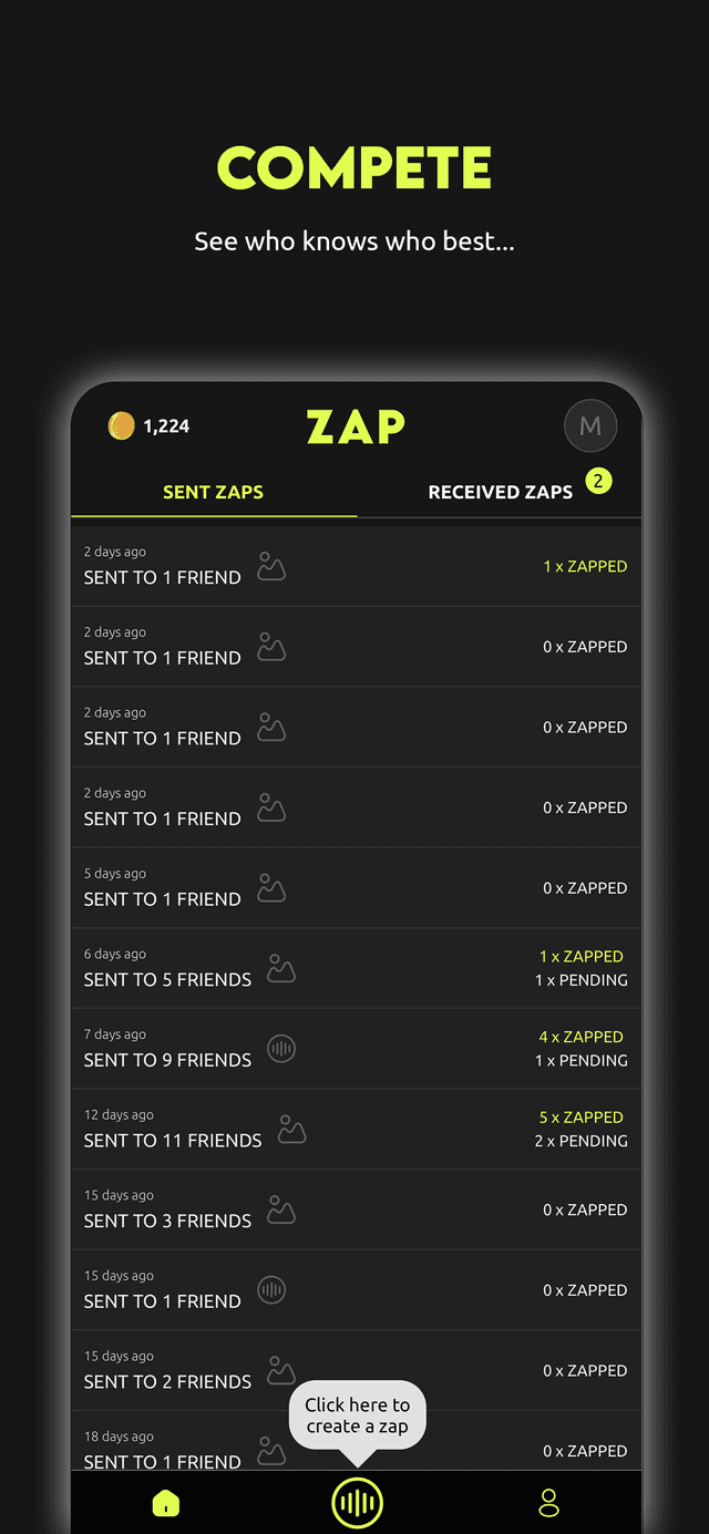 Zap screen 1